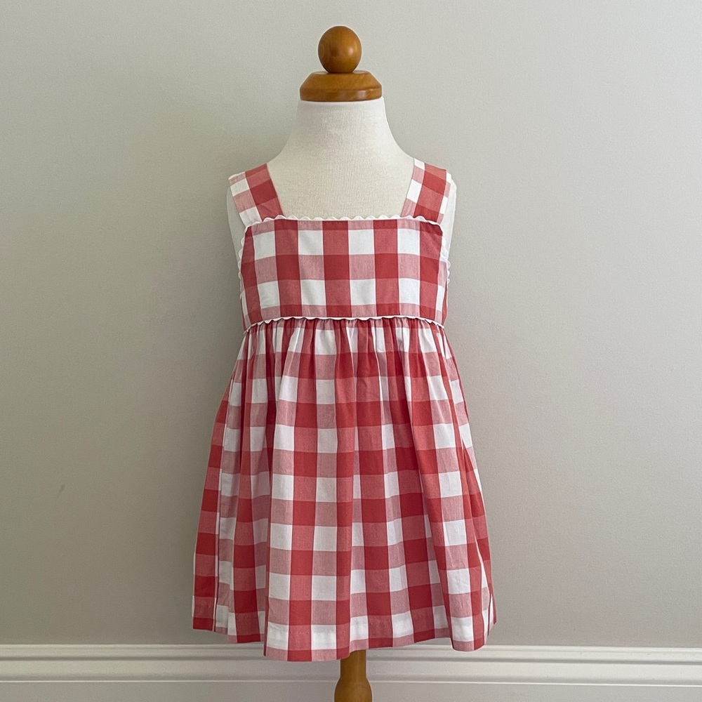 Bella Bliss Red and White Gingham Checkered Dress Size 2T